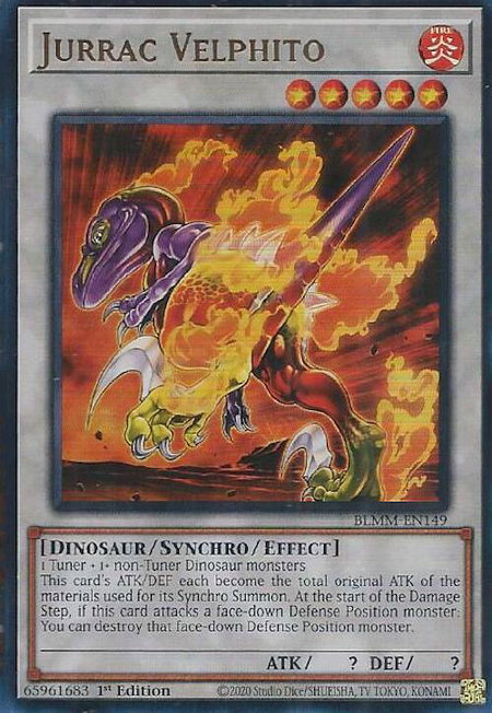 Jurrac Velphito - Battles of Legend: Monster Mayhem YuGiOh trading card