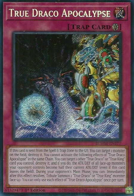 True Draco Apocalypse - Battles of Legend: Monster Mayhem YuGiOh trading card