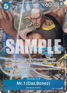 Mr. 1 (Daz.Bonez) (Beginners Deck Party [ST-23] - [ST-28] Winner Pack) - One Piece Promotion Cards (OP-PR) #EB01-027 - Rare One Piece Trading Card