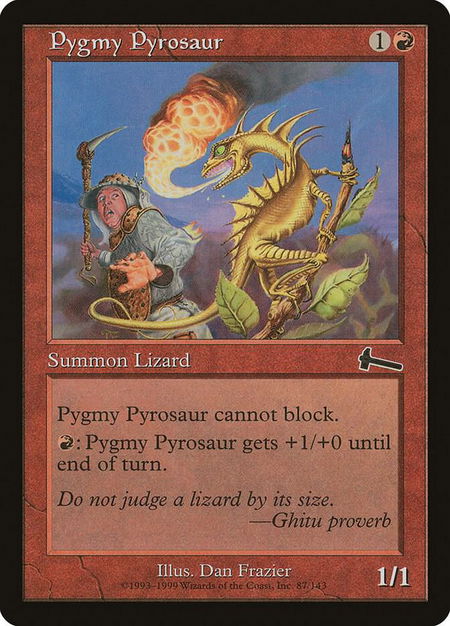 Pygmy Pyrosaur - Urza's Legacy Magic: The Gathering trading card