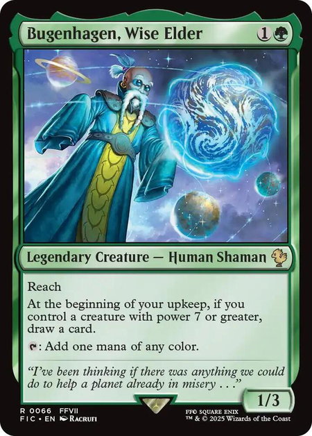 Bugenhagen, Wise Elder (Surge Foil) - Commander: FINAL FANTASY Magic: The Gathering trading card