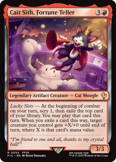 Cait Sith, Fortune Teller (Surge Foil) - Commander: FINAL FANTASY Magic: The Gathering trading card
