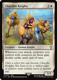 Chocobo Knights (Surge Foil) - Commander: FINAL FANTASY (FIC) #12 - Rare Magic: The Gathering Trading Card