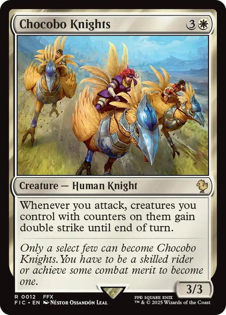 Chocobo Knights (Surge Foil) - Commander: FINAL FANTASY Magic: The Gathering trading card