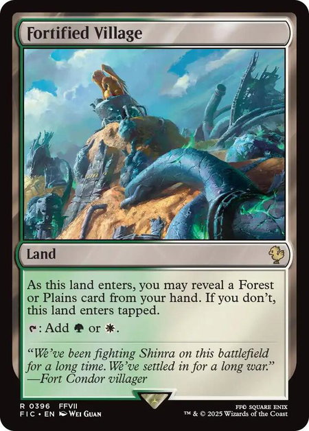 Fortified Village (Surge Foil) - Commander: FINAL FANTASY Magic: The Gathering trading card