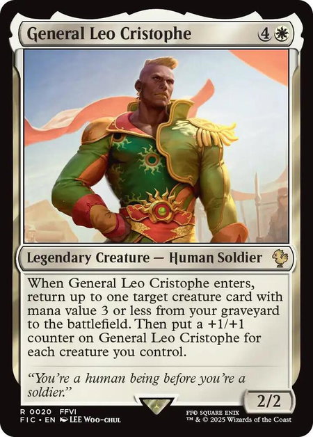 General Leo Cristophe (Surge Foil) - Commander: FINAL FANTASY Magic: The Gathering trading card
