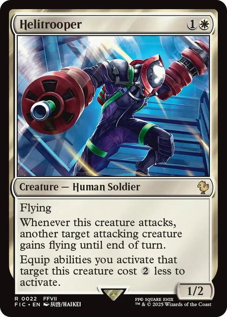Helitrooper (Surge Foil) - Commander: FINAL FANTASY Magic: The Gathering trading card