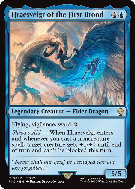 Hraesvelgr of the First Brood (Surge Foil) - Commander: FINAL FANTASY Magic: The Gathering trading card