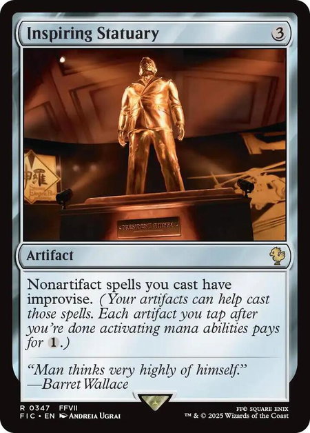 Inspiring Statuary (Surge Foil) - Commander: FINAL FANTASY Magic: The Gathering trading card