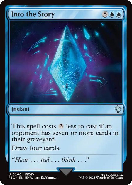 Into the Story (Surge Foil) - Commander: FINAL FANTASY Magic: The Gathering trading card