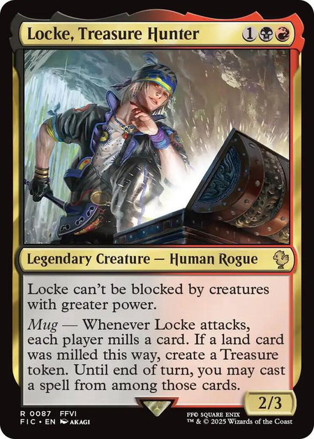 Locke, Treasure Hunter (Surge Foil) - Commander: FINAL FANTASY Magic: The Gathering trading card