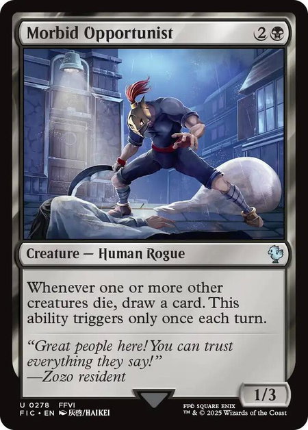 Morbid Opportunist (Surge Foil) - Commander: FINAL FANTASY Magic: The Gathering trading card