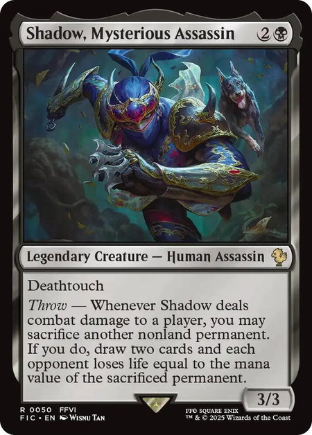Shadow, Mysterious Assassin (Surge Foil) - Commander: FINAL FANTASY Magic: The Gathering trading card