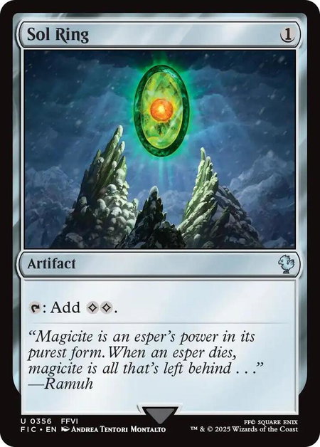 Sol Ring (0356) (Surge Foil) - Commander: FINAL FANTASY Magic: The Gathering trading card