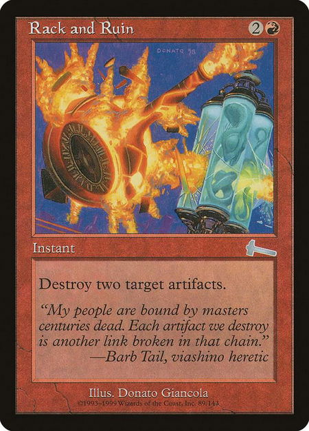 Rack and Ruin - Urza's Legacy Magic: The Gathering trading card