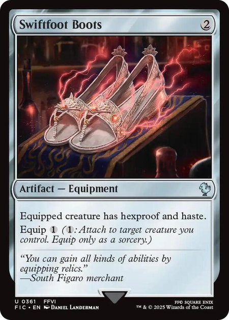 Swiftfoot Boots (Surge Foil) - Commander: FINAL FANTASY Magic: The Gathering trading card