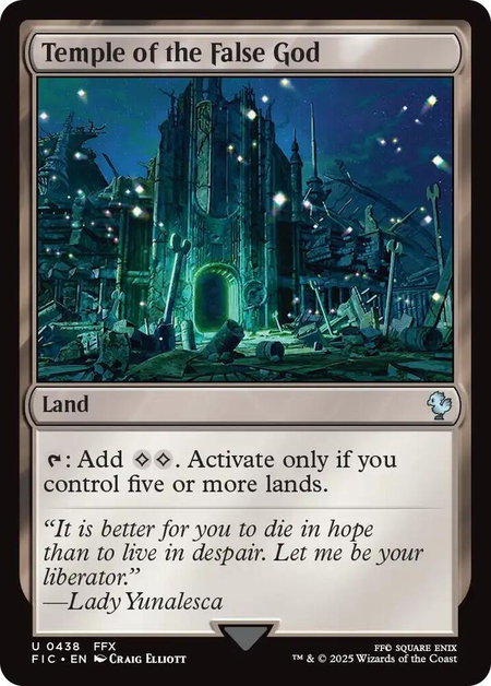 Temple of the False God (Surge Foil) - Commander: FINAL FANTASY Magic: The Gathering trading card