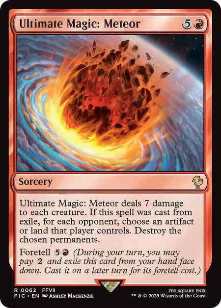 Ultimate Magic: Meteor (Surge Foil) - Commander: FINAL FANTASY Magic: The Gathering trading card