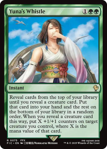 Yuna's Whistle (Surge Foil) - Commander: FINAL FANTASY Magic: The Gathering trading card