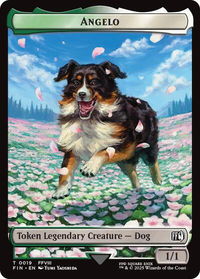 Angelo // Darkstar Double-Sided Token - FINAL FANTASY (FIN) #19 // 20 - Token Magic: The Gathering Trading Card