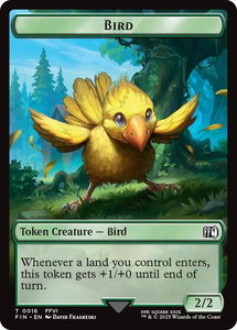 Bird (0016) // Wizard (0014) Double-Sided Token - FINAL FANTASY (FIN) #16 // 14 - Token Magic: The Gathering Trading Card