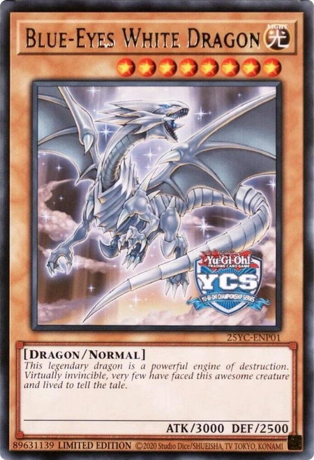 Blue-Eyes White Dragon - Yu-Gi-Oh! Championship Series 2025 Prize Cards YuGiOh trading card