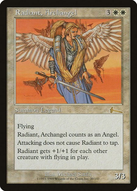 Radiant, Archangel - Urza's Legacy Magic: The Gathering trading card