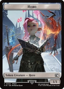 Hero (0005) // Food Double-Sided Token - FINAL FANTASY (FIN) #5 // 22 - Token Magic: The Gathering Trading Card