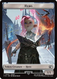 Hero (0005) // Moogle (0011) Double-Sided Token - FINAL FANTASY (FIN) #5 // 11 - Token Magic: The Gathering Trading Card