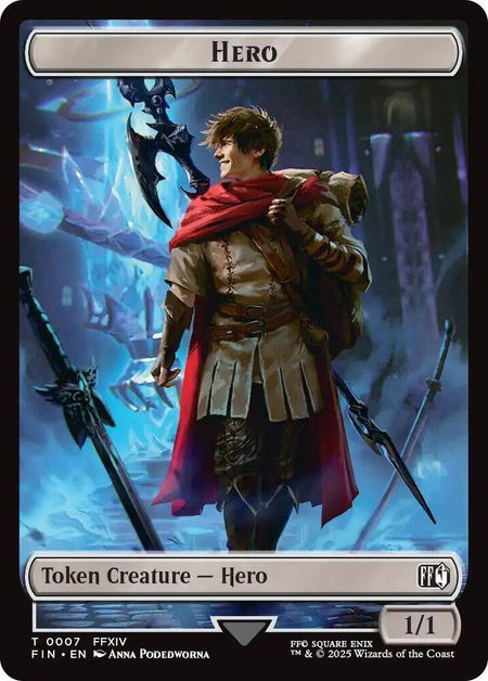 Hero (0007) // Horror Double-Sided Token - FINAL FANTASY Magic: The Gathering trading card