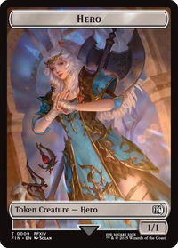 Hero (0009) // Frog Double-Sided Token - FINAL FANTASY (FIN) #9 // 18 - Token Magic: The Gathering Trading Card