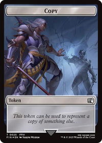Copy (0025) // Moogle (0034) Double-Sided Token (Surge Foil) - FINAL FANTASY (FIN) #25 // 34 - Token Magic: The Gathering Trading Card