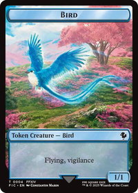 Bird // Hero (0005) Double Sided Token - Commander: FINAL FANTASY (FIC) #4 // 5 - Token Magic: The Gathering Trading Card
