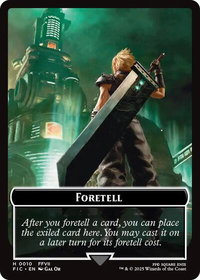 Foretell // Treasure Double-Sided Token - Commander: FINAL FANTASY (FIC) #10 // 23 - Token Magic: The Gathering Trading Card