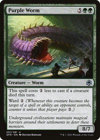 Purple Worm - Promo Pack: Adventures in the Forgotten Realms (PPAFR) #201 - Uncommon Magic: The Gathering Trading Card