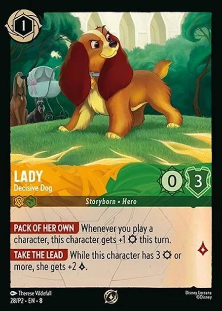 Lady - Decisive Dog - Disney Lorcana Promo Cards Disney Lorcana trading card