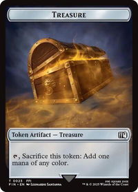 Treasure (0023) // Copy (0001) Double-Sided Token - FINAL FANTASY (FIN) #23 // 1 - Token Magic: The Gathering Trading Card