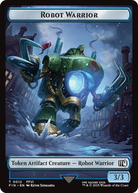 Robot Warrior // Copy (0001) Double-Sided Token - FINAL FANTASY (FIN) #12 // 1 - Token Magic: The Gathering Trading Card
