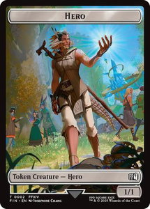 Hero (0002) // Hero (0007) Double-Sided Token - FINAL FANTASY (FIN) #2 // 7 - Token Magic: The Gathering Trading Card
