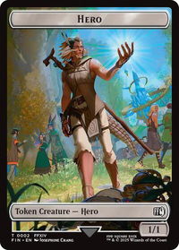 Hero (0002) // Hero (0007) Double-Sided Token - FINAL FANTASY (FIN) #2 // 7 - Token Magic: The Gathering Trading Card