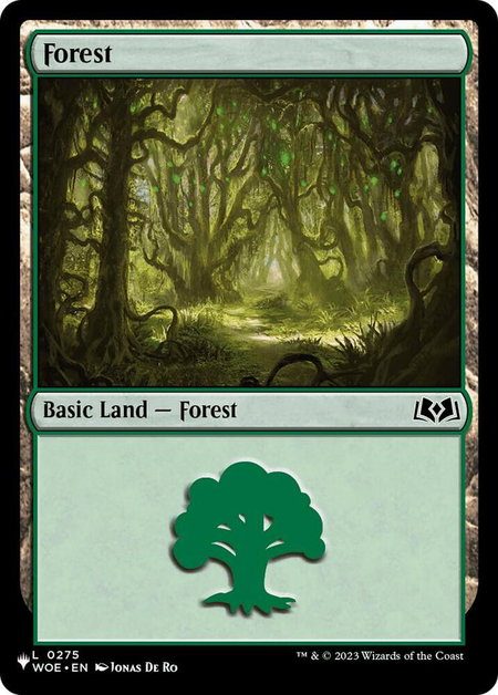 Forest (0275) (WOE) - The List Reprints Magic: The Gathering trading card