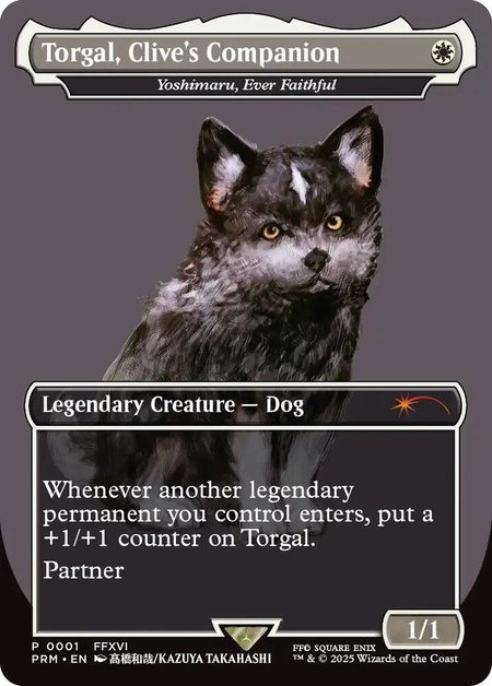 Torgal, Clive's Companion - Yoshimaru, Ever Faithful (MagicCon: Las Vegas 2025) trading card from MagicFest Cards Torgal, Clive's Companion - Yoshimaru, Ever Faithful (MagicCon: Las Vegas 2025) - MagicFest Cards Magic: The Gathering trading card