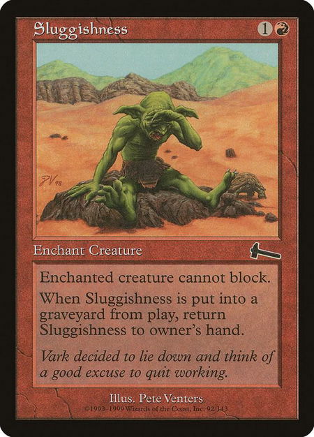 Sluggishness - Urza's Legacy Magic: The Gathering trading card