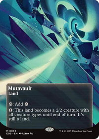Mutavault (0073) (Borderless) - Edge of Eternities: Stellar Sights (EOS) #73 - Mythic Magic: The Gathering Trading Card