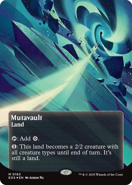 Mutavault (0163) (Borderless) (Galaxy Foil) - Edge of Eternities: Stellar Sights Magic: The Gathering trading card