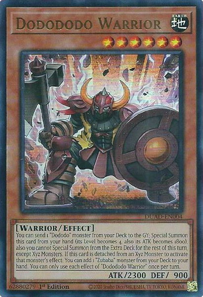 Dodododo Warrior trading card from Duelist's Advance Dodododo Warrior - Duelist's Advance YuGiOh trading card