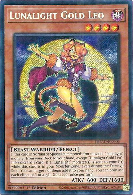 Lunalight Gold Leo - Duelist's Advance YuGiOh trading card