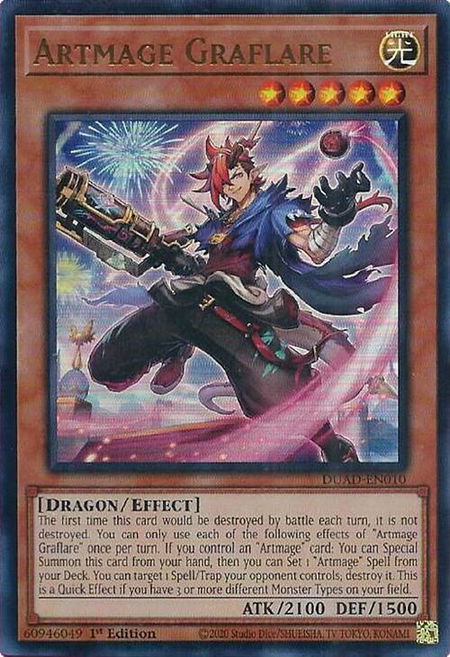 Artmage Graflare - Duelist's Advance YuGiOh trading card