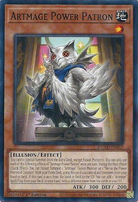 Artmage Power Patron - Duelist's Advance YuGiOh trading card