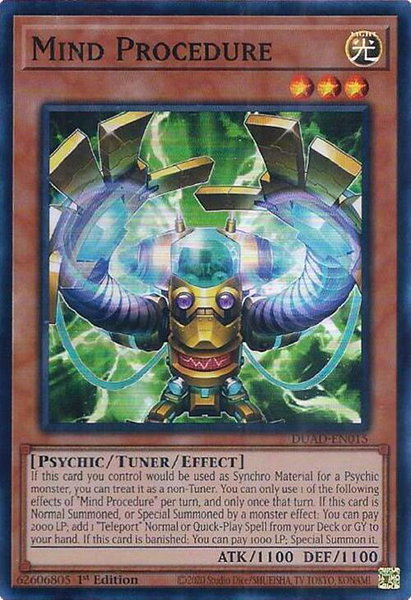Mind Procedure trading card from Duelist's Advance Mind Procedure - Duelist's Advance YuGiOh trading card